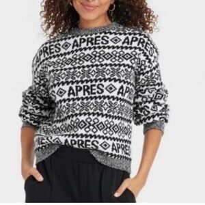 a new day Monochrome Après Pattern Sweater